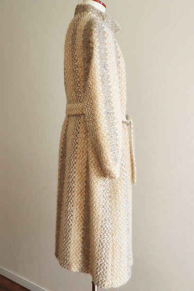 70s Mohair Wool Swing Long Coat