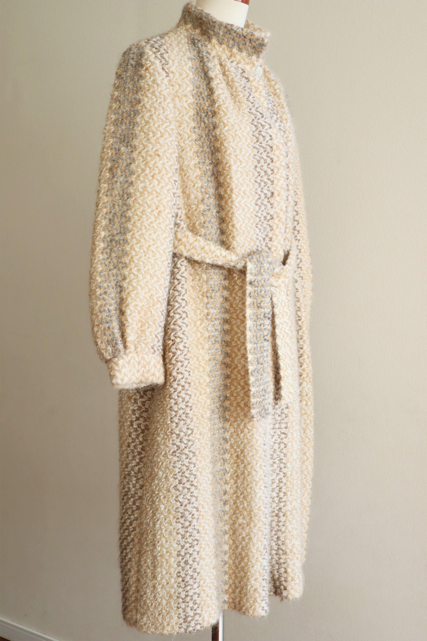 70s Mohair Wool Swing Long Coat