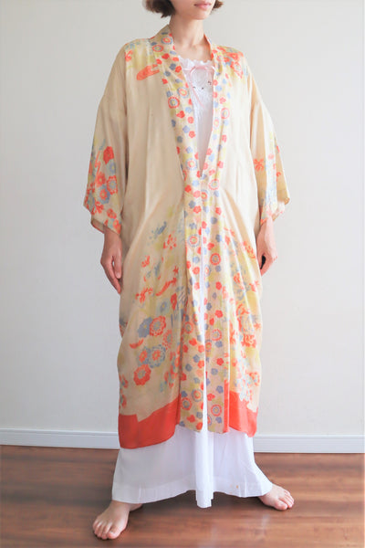 1920s Rare Pongee Silk Robe