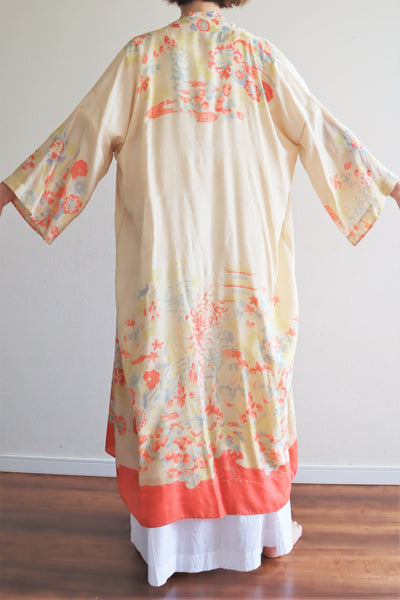 1920s Rare Pongee Silk Robe