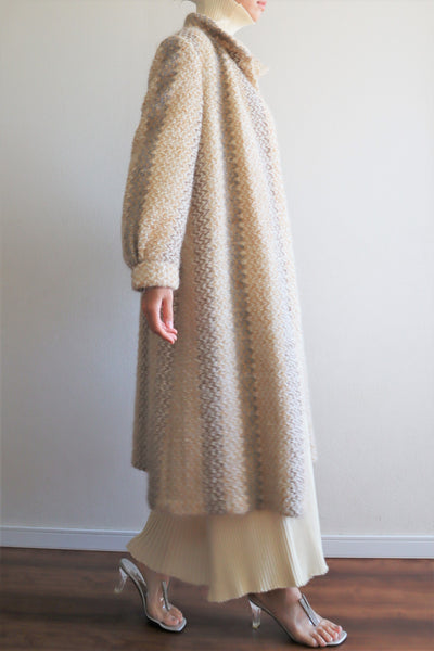 70s Mohair Wool Swing Long Coat