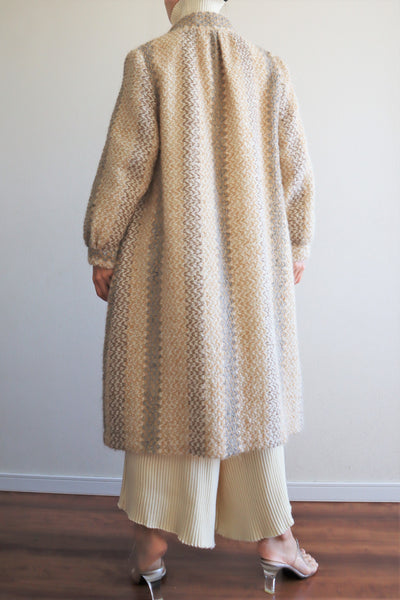 70s Mohair Wool Swing Long Coat