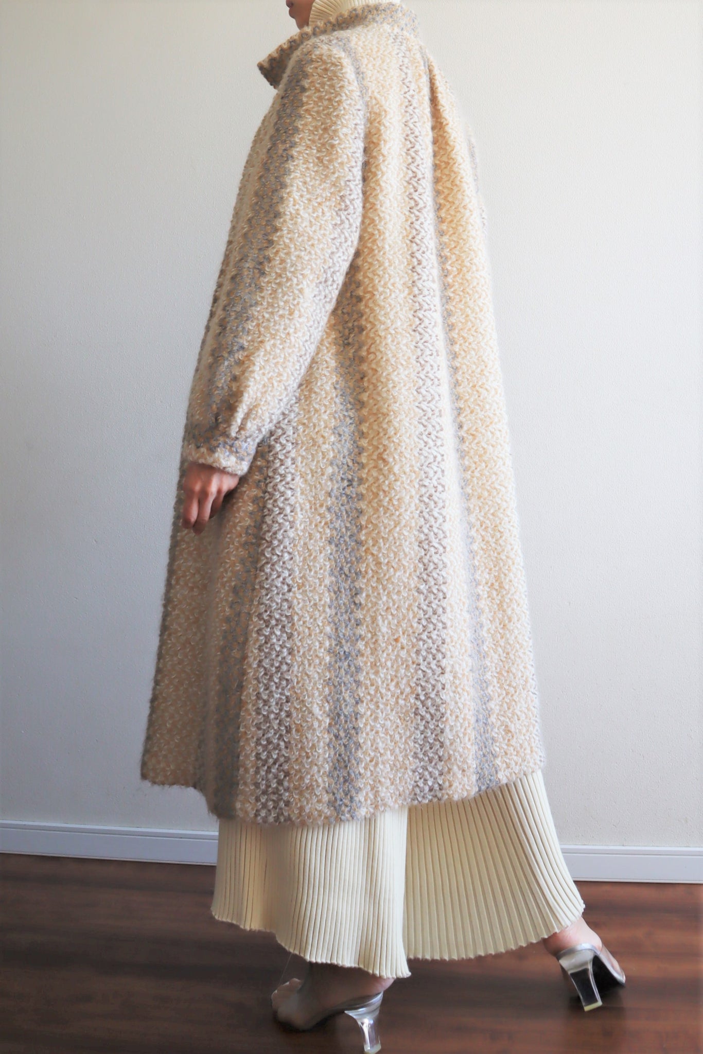 70s Mohair Wool Swing Long Coat