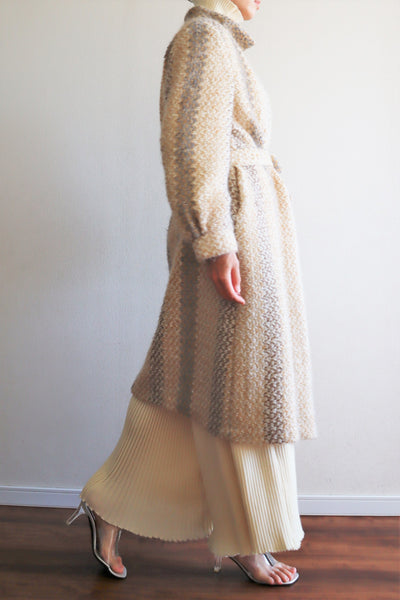 70s Mohair Wool Swing Long Coat