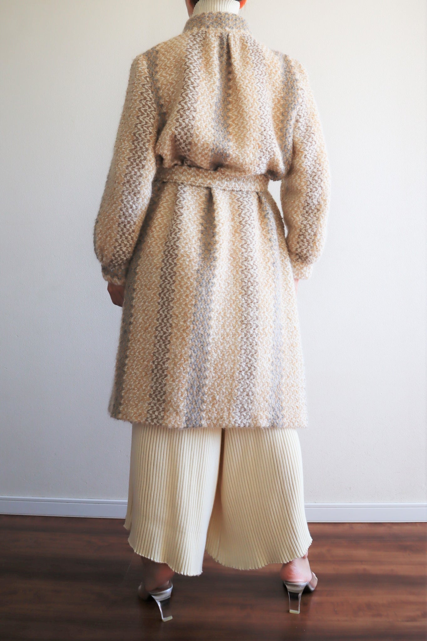 70s Mohair Wool Swing Long Coat