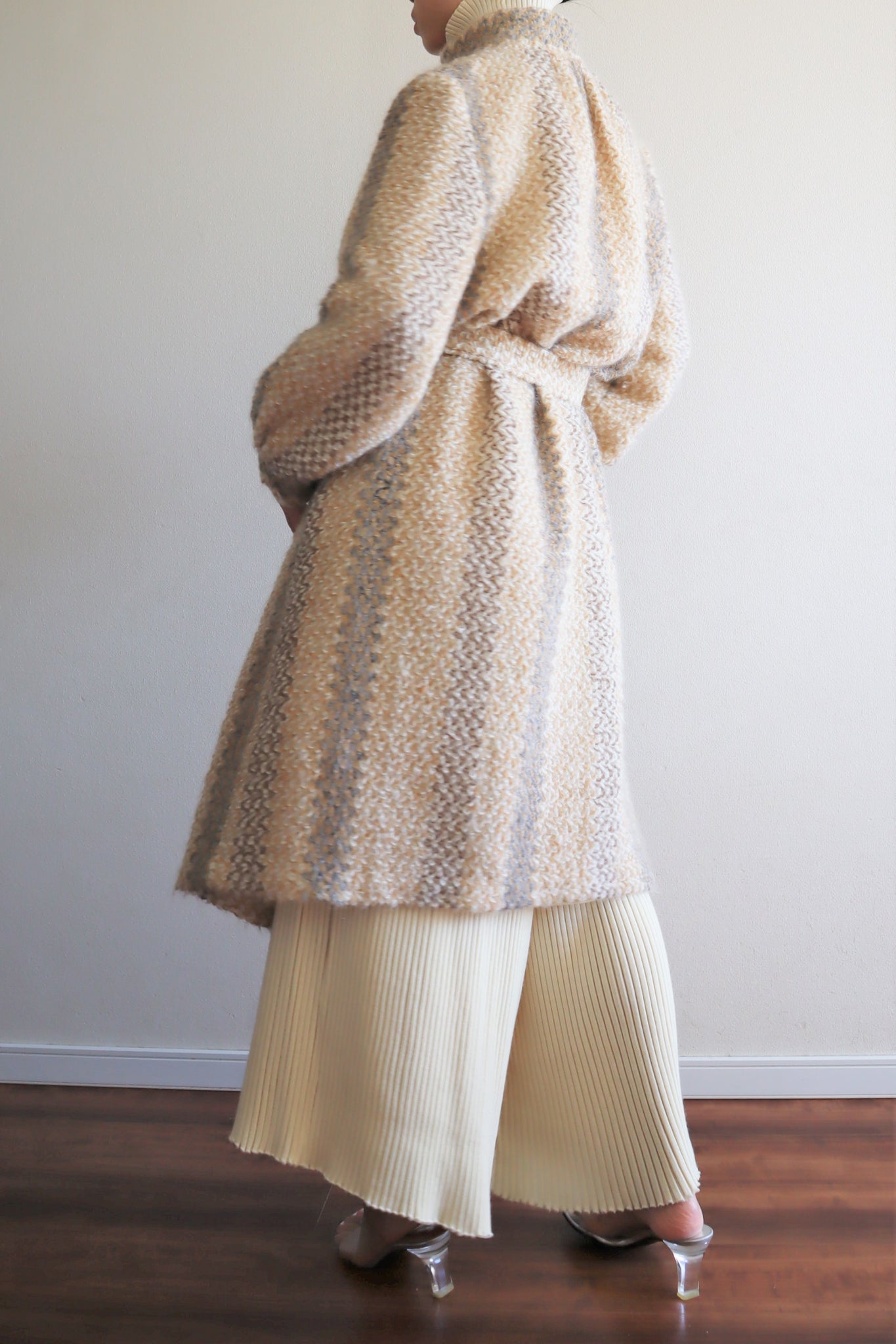 70s Mohair Wool Swing Long Coat