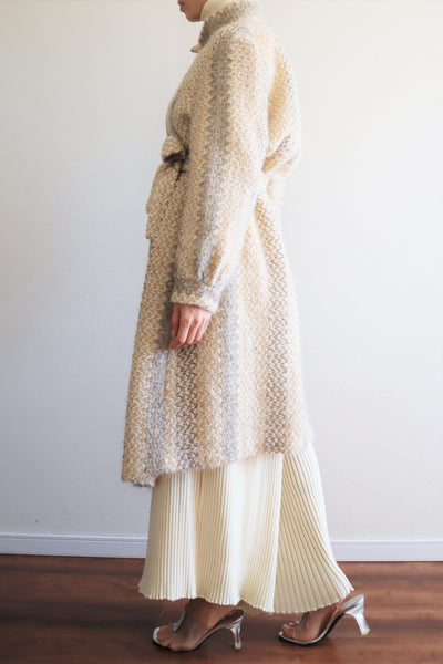 70s Mohair Wool Swing Long Coat