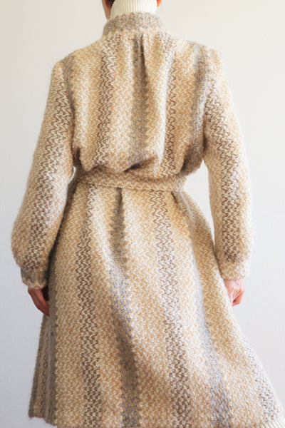 70s Mohair Wool Swing Long Coat