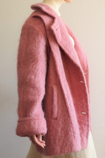 80s Irish Pink Mohair Coat