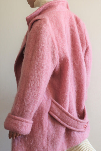 80s Irish Pink Mohair Coat