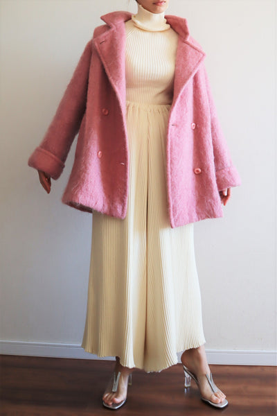 80s Irish Pink Mohair Coat