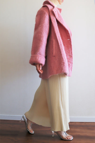 80s Irish Pink Mohair Coat