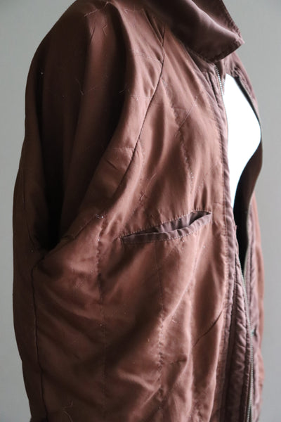 80s Vintage Silk Bomber Jacket
