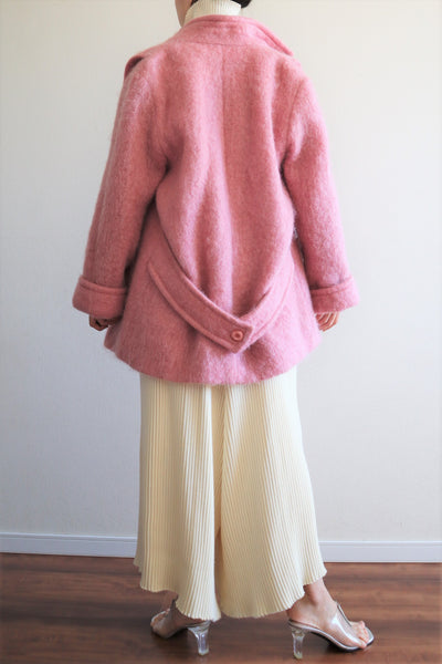 80s Irish Pink Mohair Coat