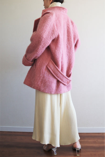 80s Irish Pink Mohair Coat