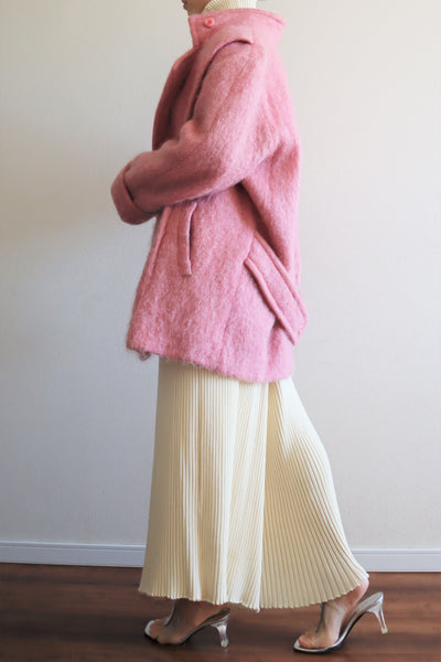 80s Irish Pink Mohair Coat