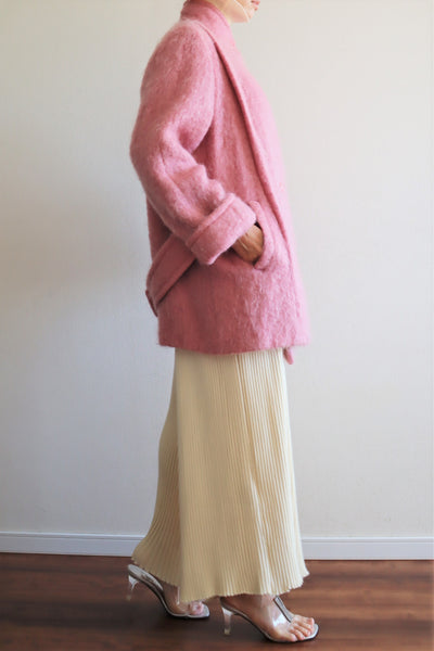 80s Irish Pink Mohair Coat