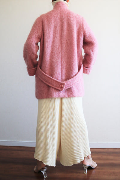 80s Irish Pink Mohair Coat
