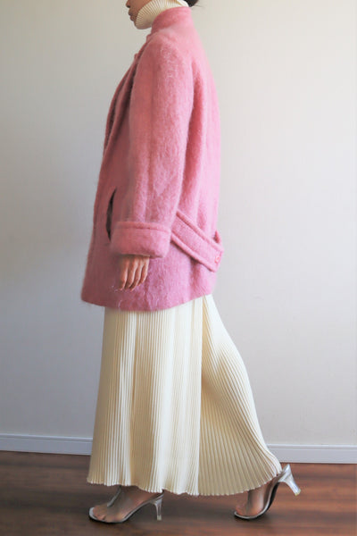 80s Irish Pink Mohair Coat