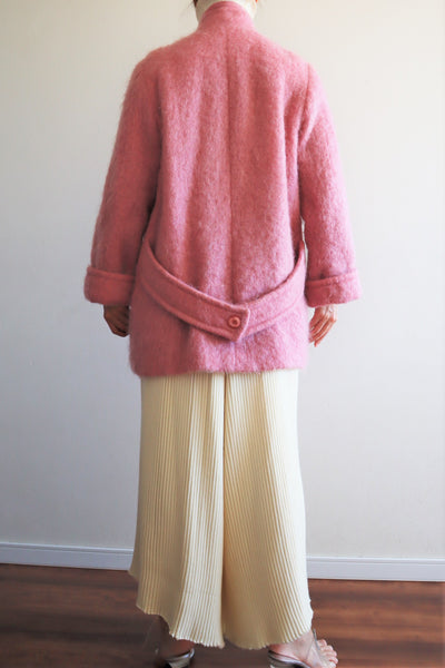 80s Irish Pink Mohair Coat