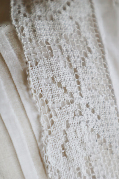 1910s Filet Lace White Lawn Cotton Blouse