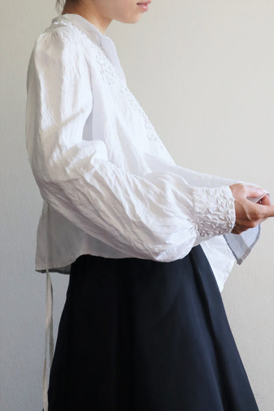 Edwardian White Linen Blouse