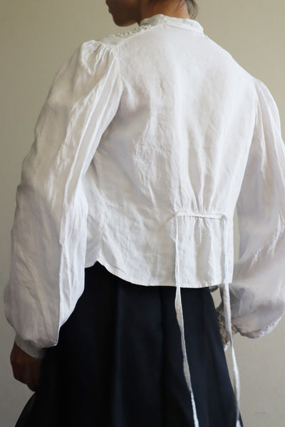 Edwardian White Linen Blouse