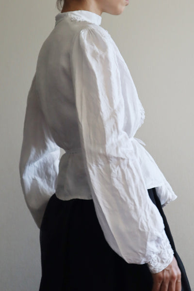 Edwardian White Linen Blouse