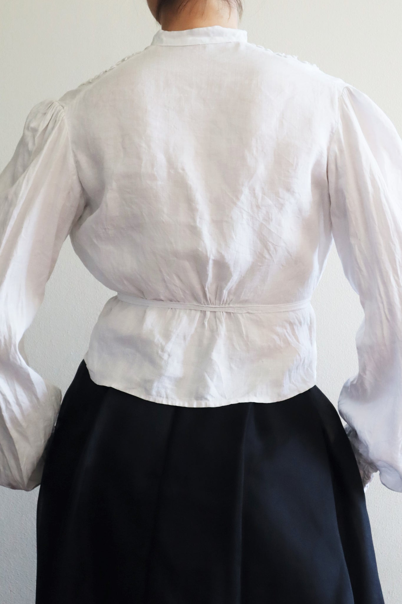 Edwardian White Linen Blouse