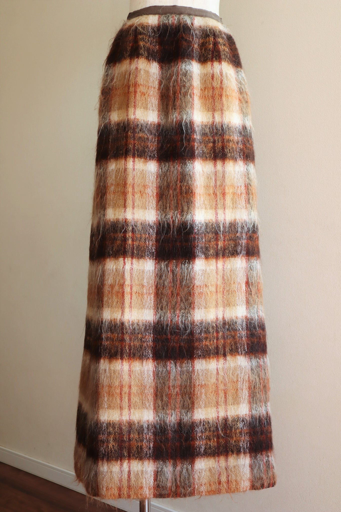 70s Scottish Mohair Long Skirt Size XS