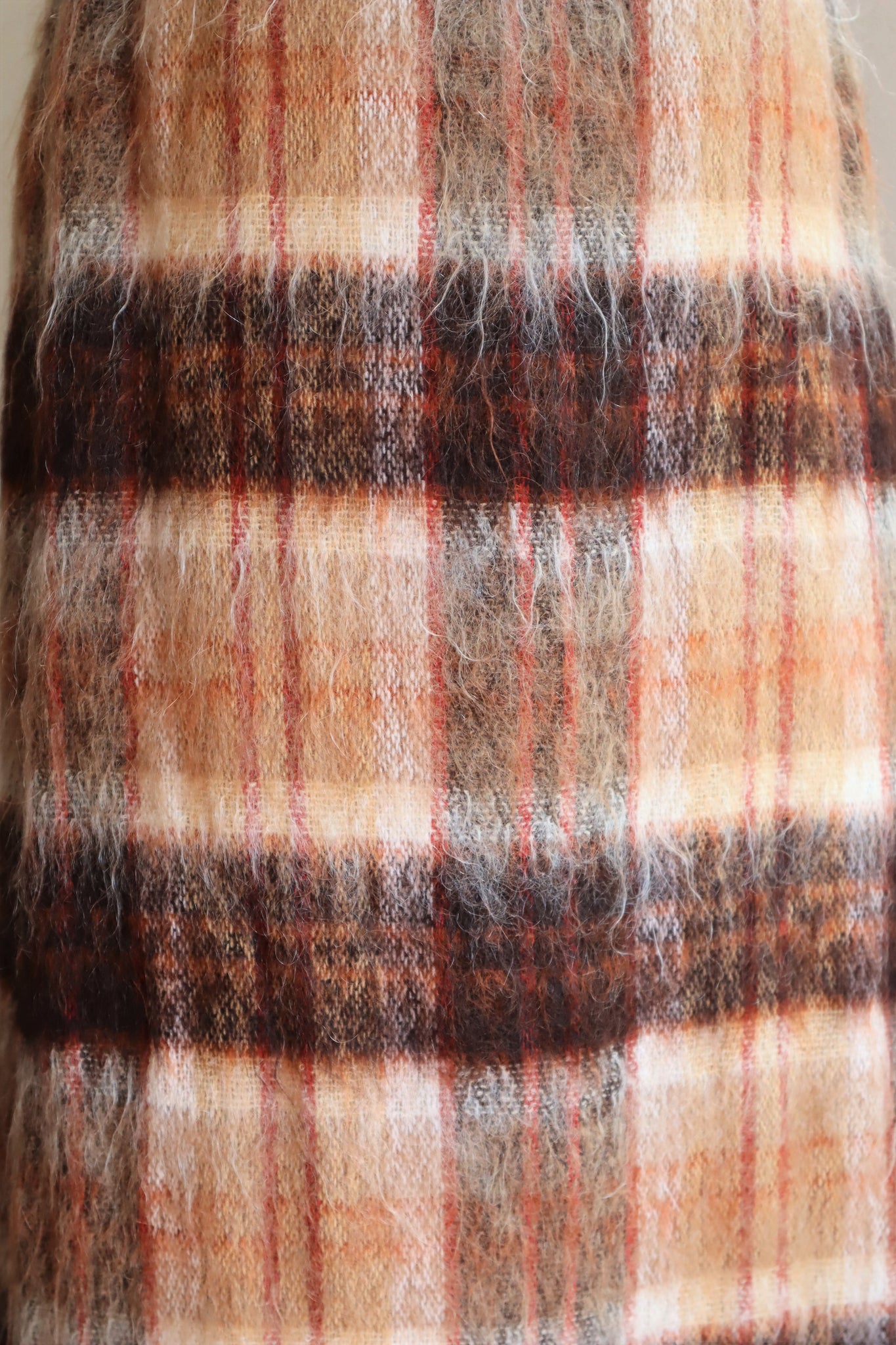 70s Scottish Mohair Long Skirt Size XS