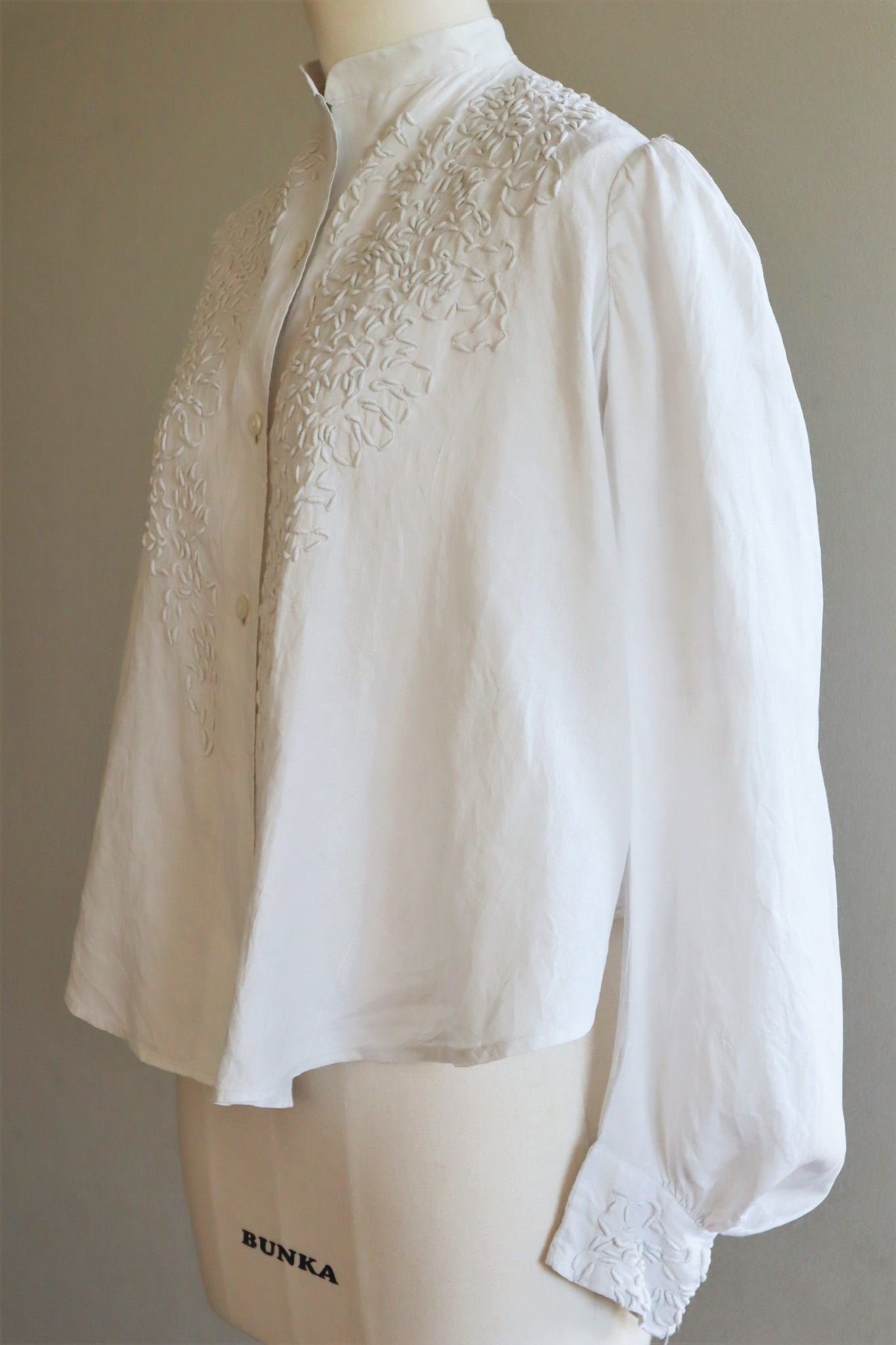 Edwardian White Linen Blouse