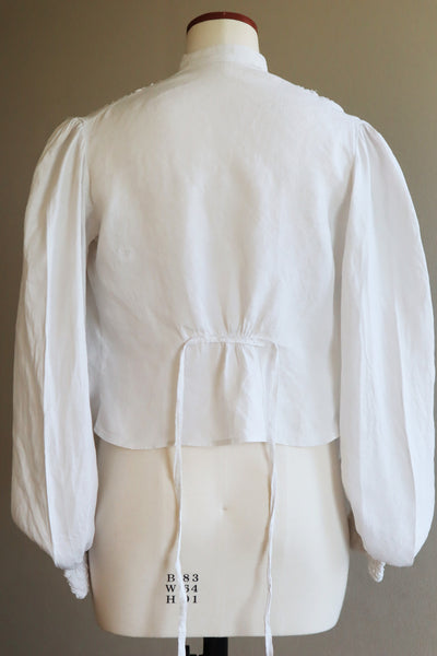 Edwardian White Linen Blouse