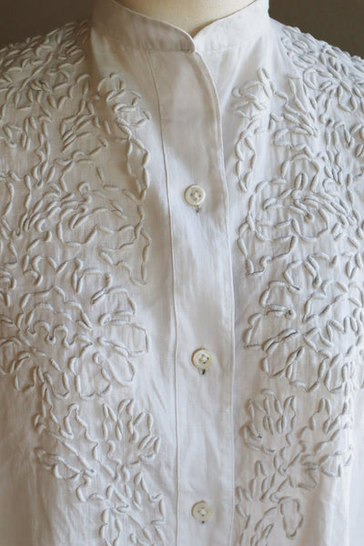 Edwardian White Linen Blouse