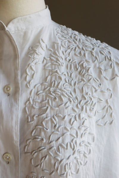 Edwardian White Linen Blouse