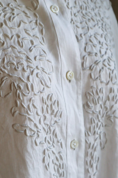 Edwardian White Linen Blouse