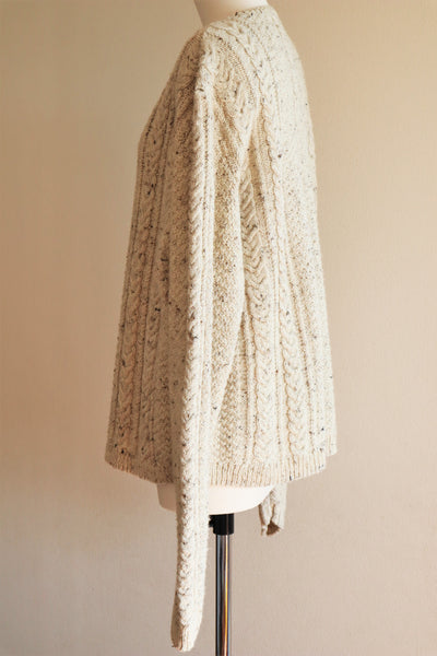 80s Hand Knit Aran Wool Cardigan