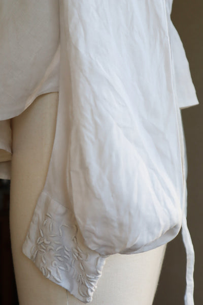 Edwardian White Linen Blouse