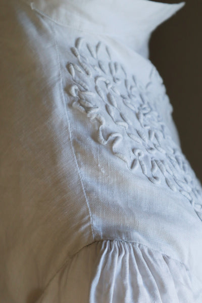 Edwardian White Linen Blouse