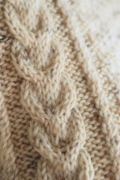 80s Hand Knit Aran Wool Cardigan