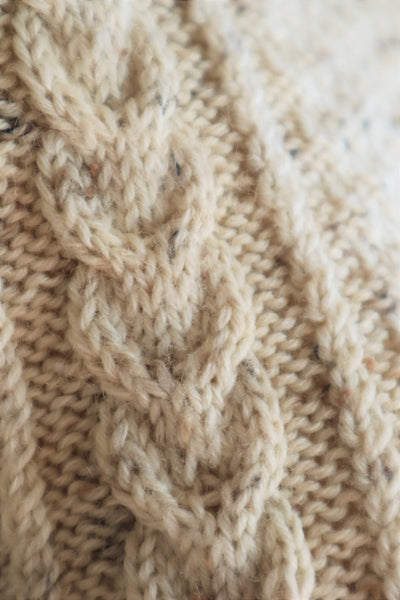 80s Hand Knit Aran Wool Cardigan