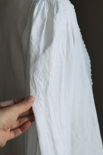 Edwardian White Linen Blouse