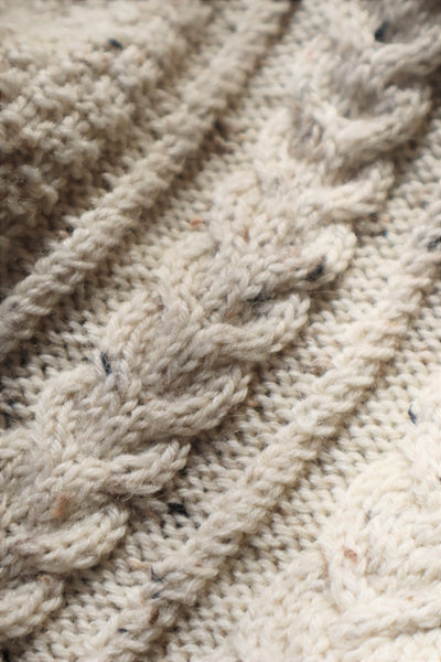 80s Hand Knit Aran Wool Cardigan