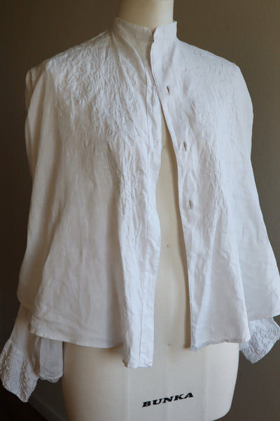 Edwardian White Linen Blouse