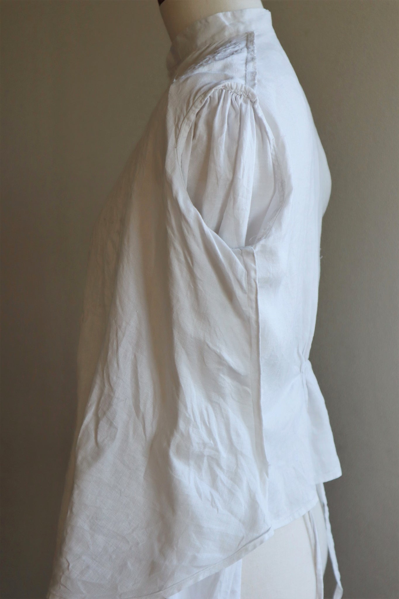 Edwardian White Linen Blouse