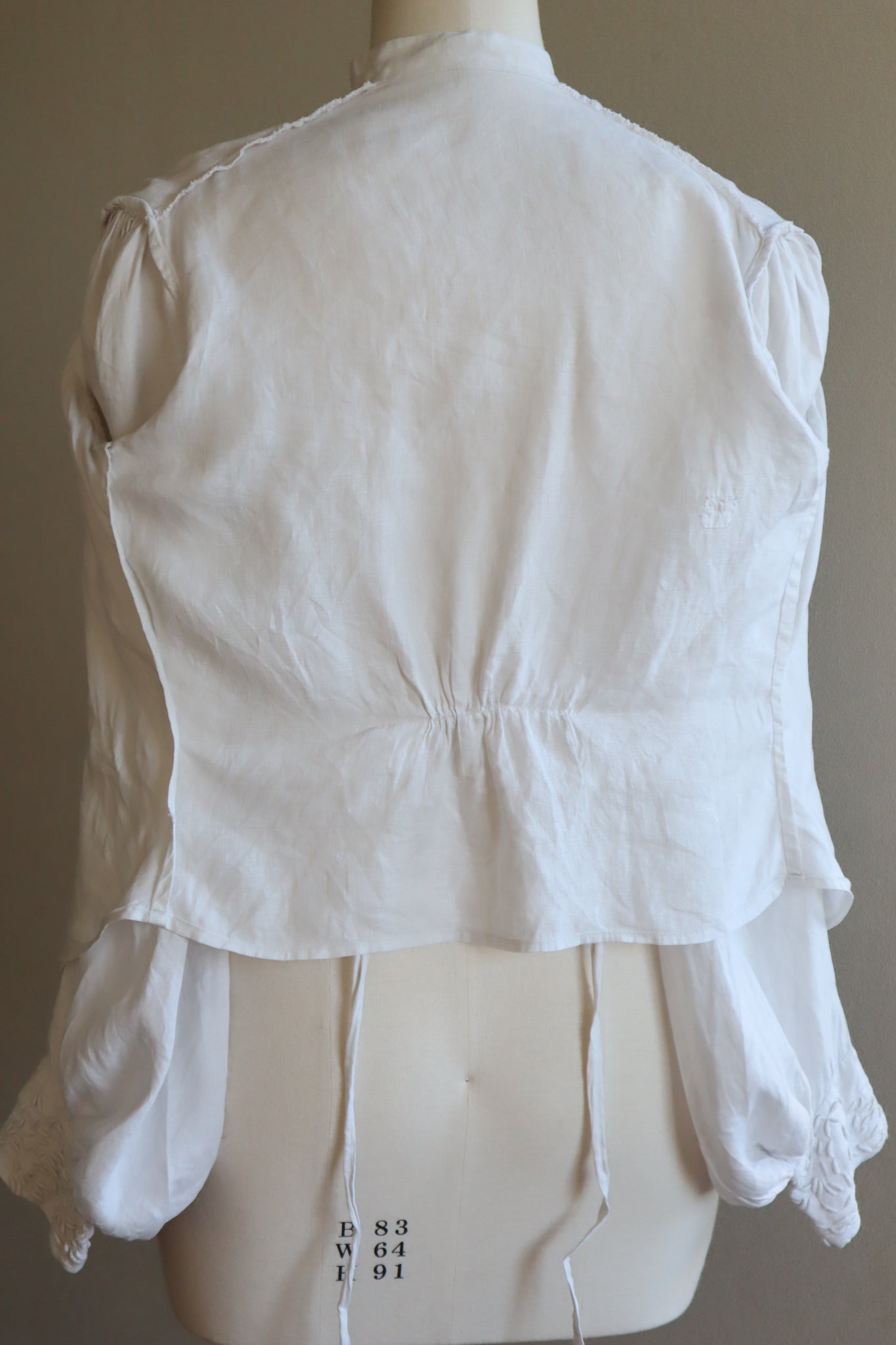 Edwardian White Linen Blouse