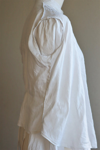 Edwardian White Linen Blouse