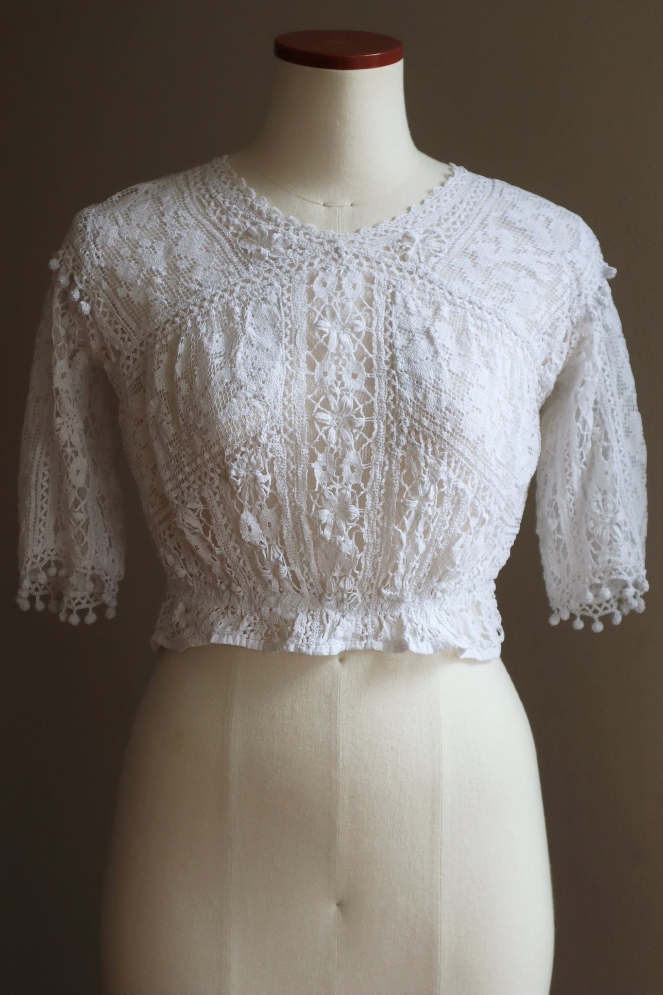 1900s Bobbin Lace Braided Blouse