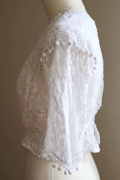 1900s Bobbin Lace Braided Blouse