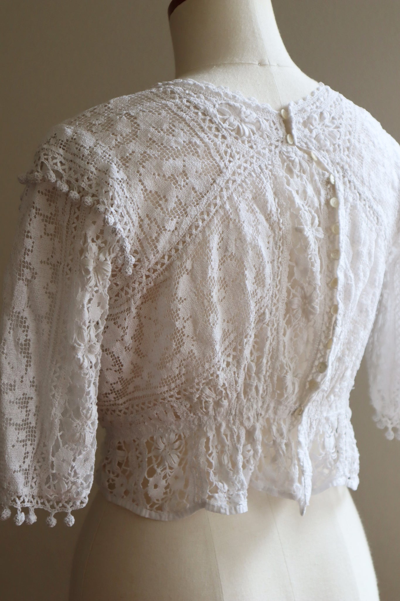 1900s Bobbin Lace Braided Blouse